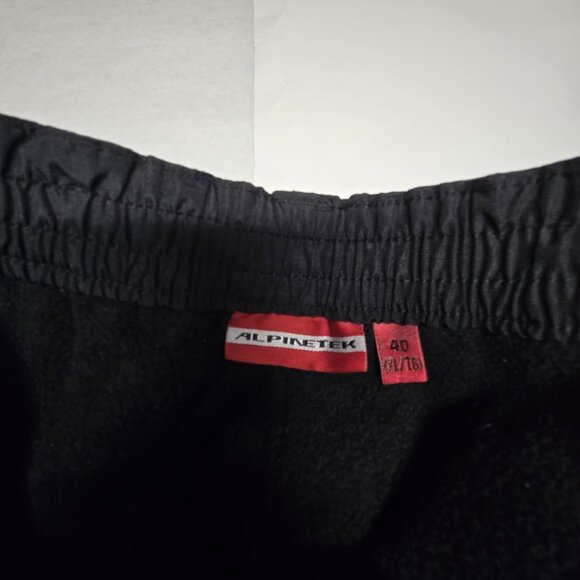 Alpinetek Black Snow Pants Mens XL 40 Winter Ski Pants Fleece Lined - Picture 2 of 9